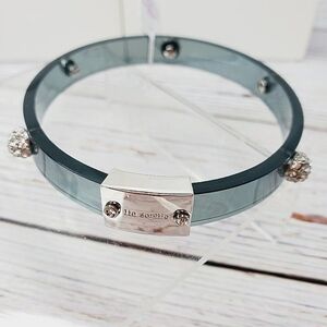 NEW‎ LIA SOPHIA SIZE S TRANSPARENT CRYSTAL RHINESTONES BRACELET RESIN